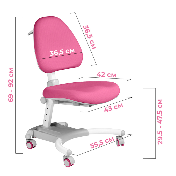 Характеристики Кресло Anatomica Figra розовый (выставочный образец)